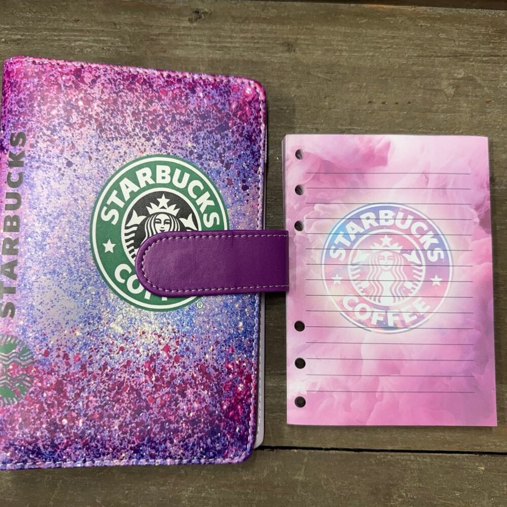 Starbucks A6 6 Ring Binder & Paper